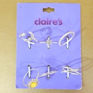 Claire's Celestial Ring Set L/XL NEW